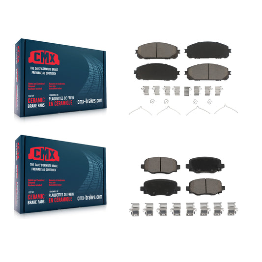 [Avant + Arrière] Kit de plaquette (céramique) de frein pour 2014-2022 Jeep Cherokee avec Dual Piston Caliper KCX-100013