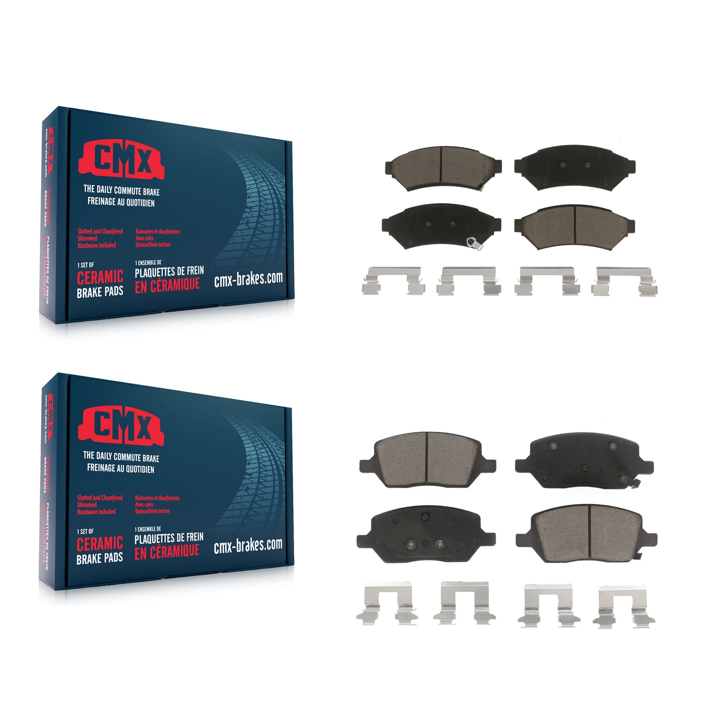 [Avant + Arrière] Kit de plaquette (céramique) de frein pour Chevrolet Uplander Pontiac Montana Buick Terraza Saturn Relay VPG MV-1 KCX-100015