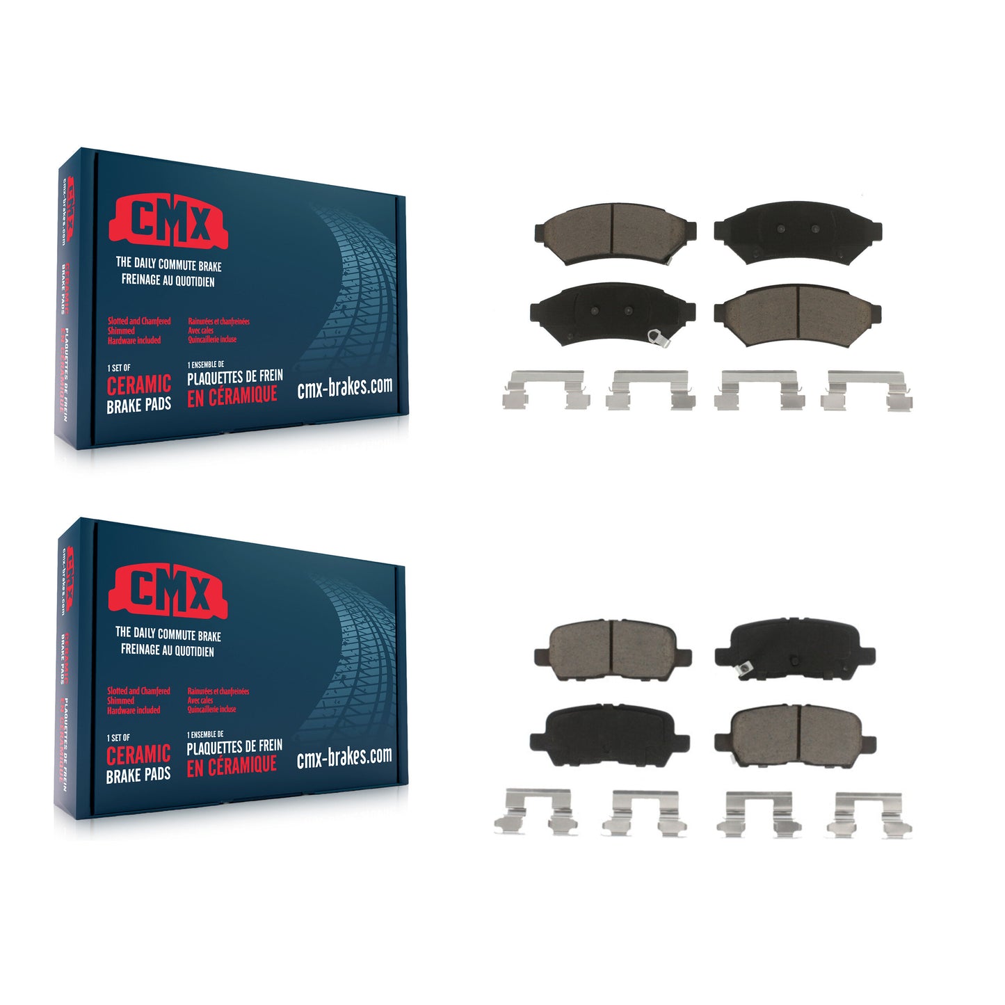 [Avant + Arrière] Kit de plaquette (céramique) de frein pour Pontiac Grand Prix Buick LaCrosse Allure KCX-100016