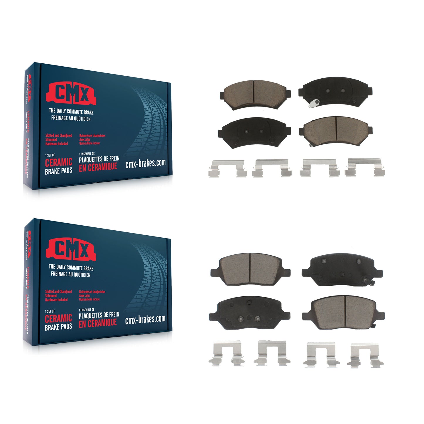 [Avant + Arrière] Kit de plaquette (céramique) de frein pour 2005 Pontiac Montana FWD KCX-100019