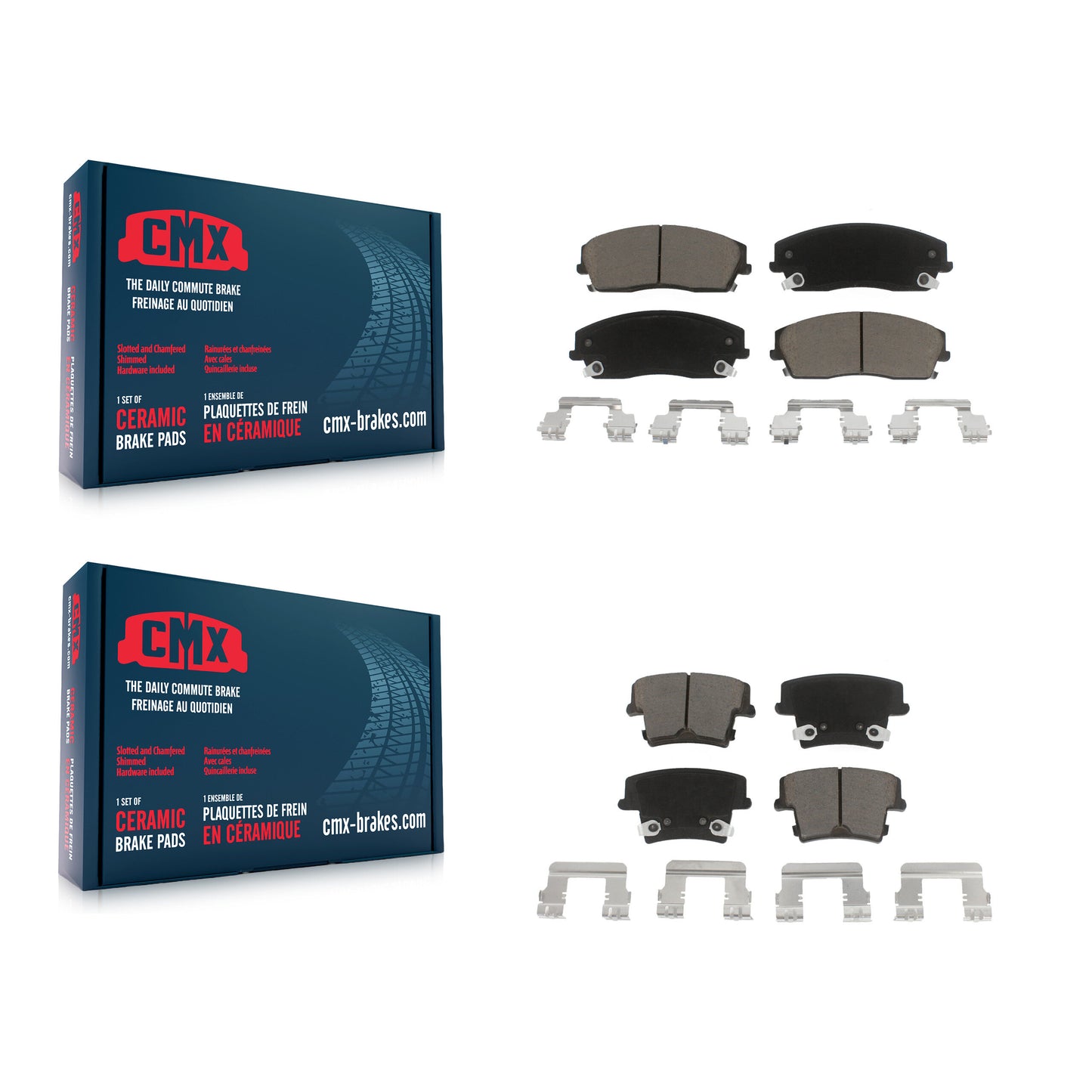 [Avant + Arrière] Kit de plaquette (céramique) de frein pour Dodge Charger Chrysler 300 Challenger Magnum KCX-100029