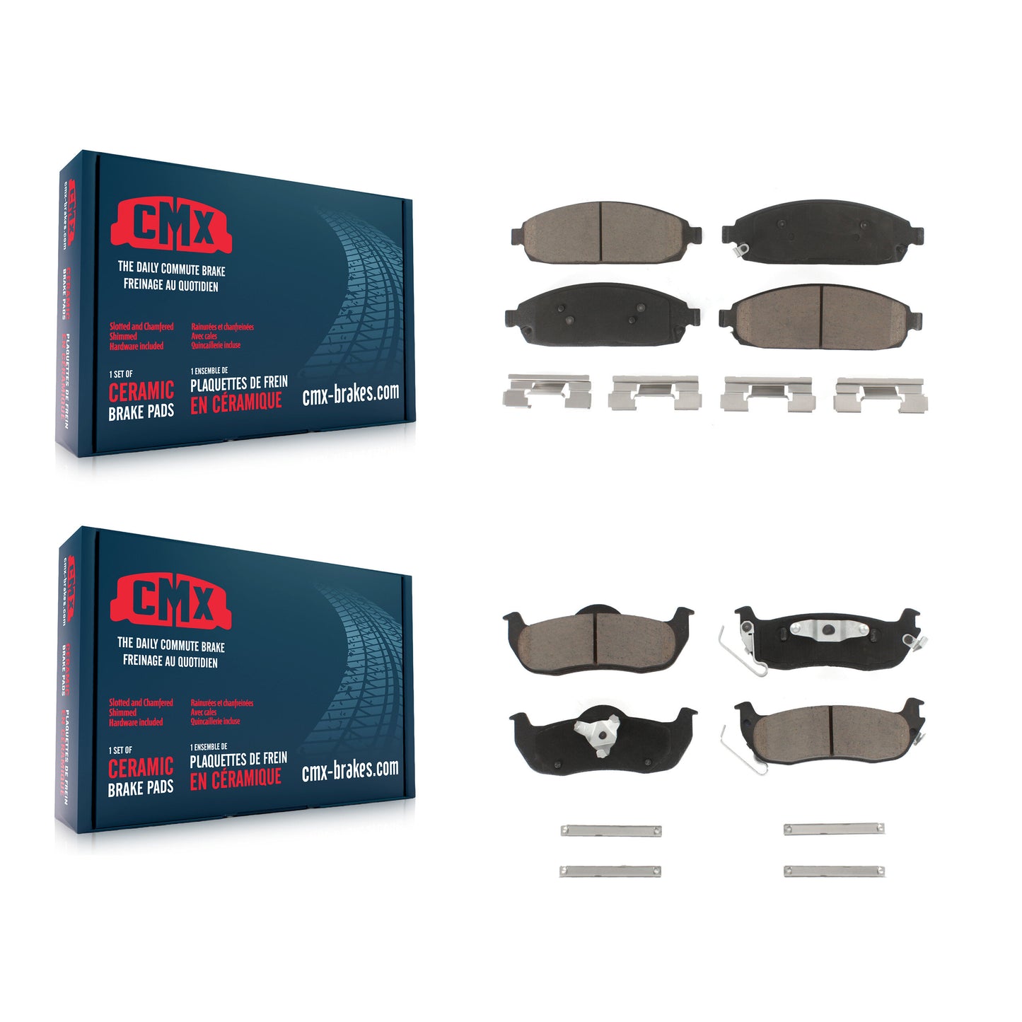 [Avant + Arrière] Kit de plaquette (céramique) de frein pour Jeep Grand Cherokee Commander KCX-100032