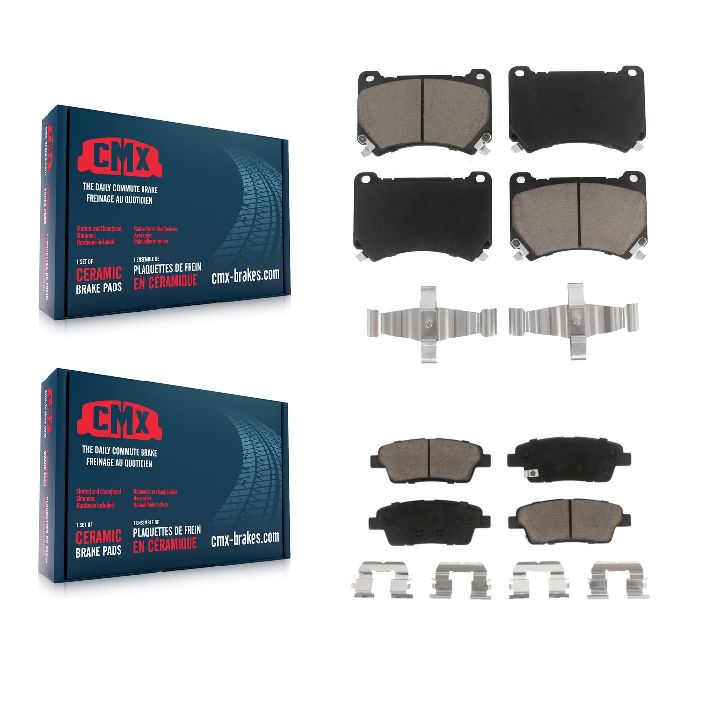 [Avant + Arrière] Kit de plaquette (céramique) de frein pour Hyundai Genesis KCX-100038