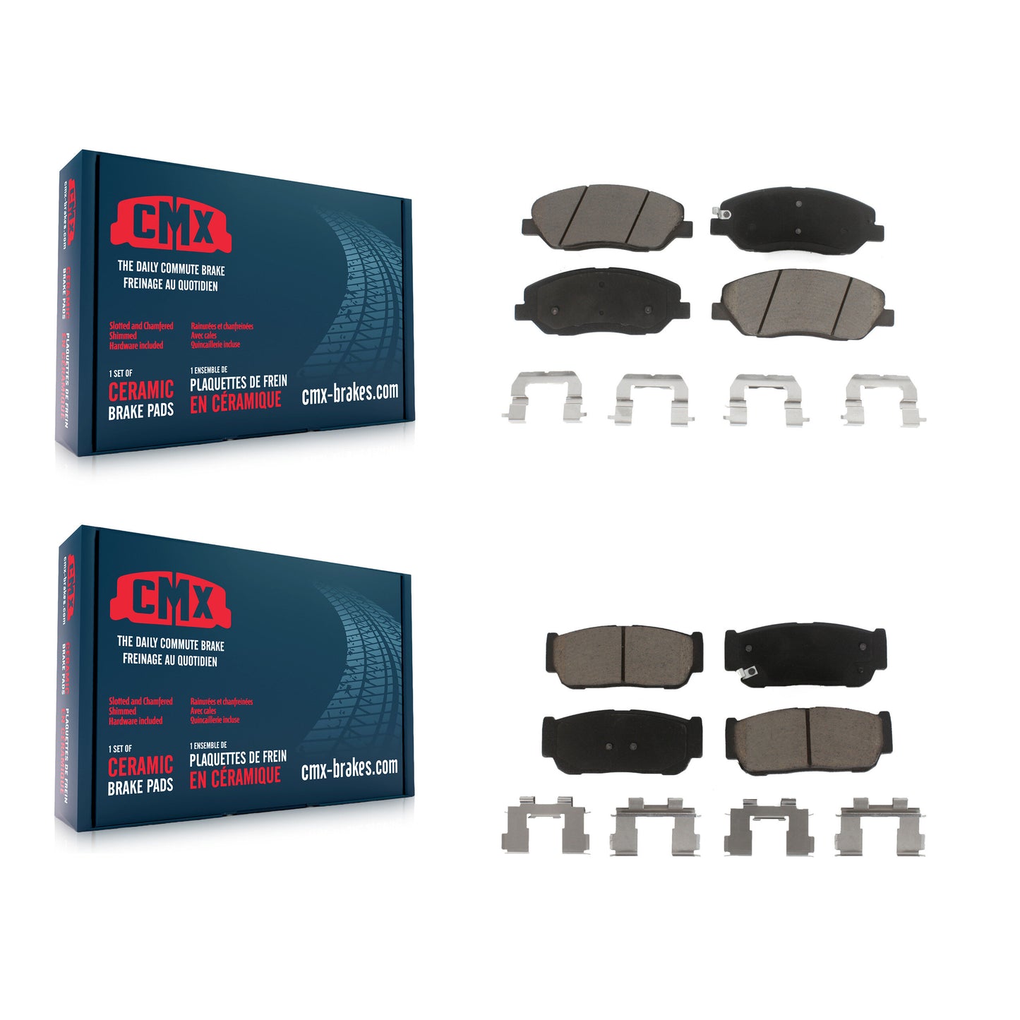 [Avant + Arrière] Kit de plaquette (céramique) de frein pour Kia Sedona Hyundai Entourage To 04/27/06 KCX-100039