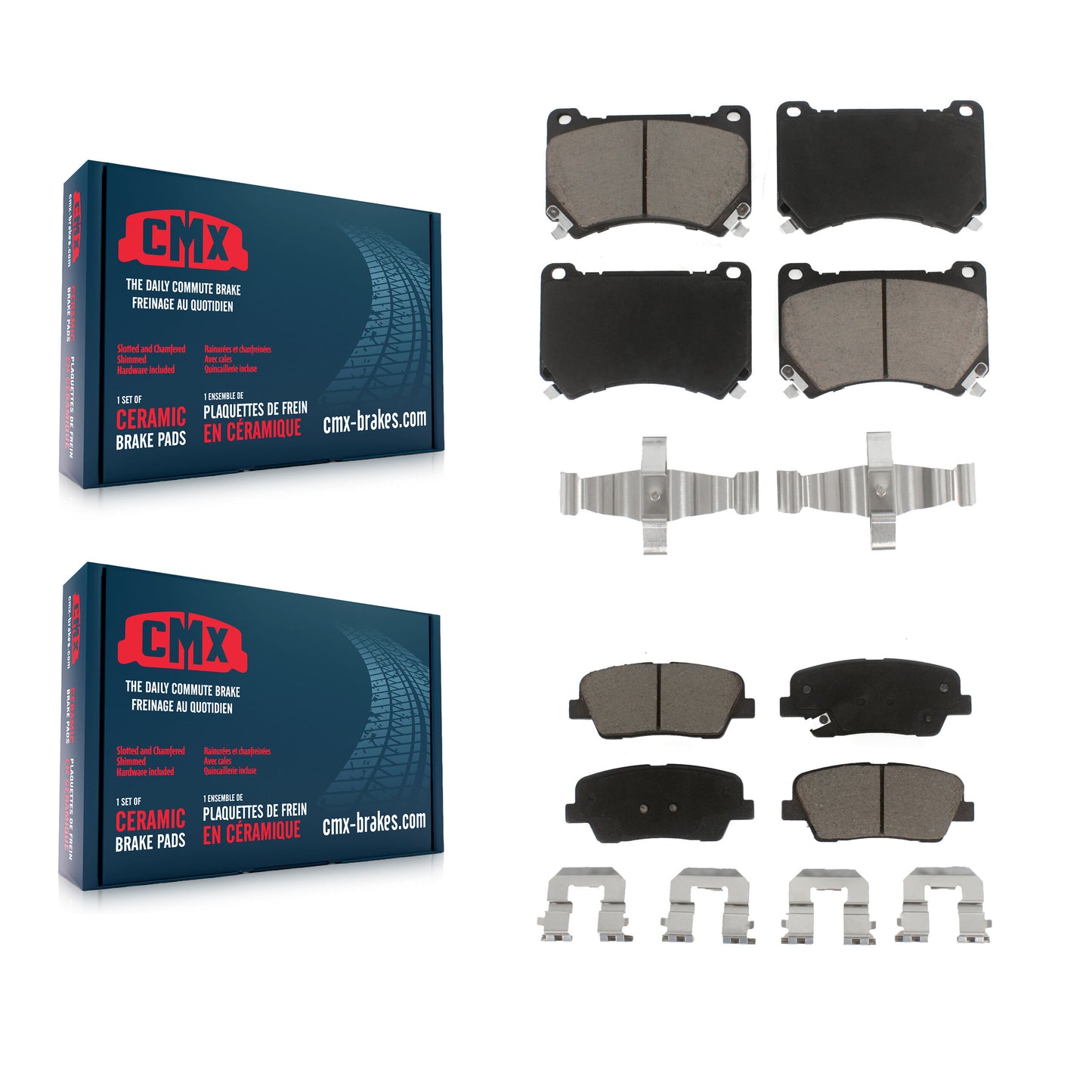 [Avant + Arrière] Kit de plaquette (céramique) de frein pour Hyundai Genesis Equus KCX-100040