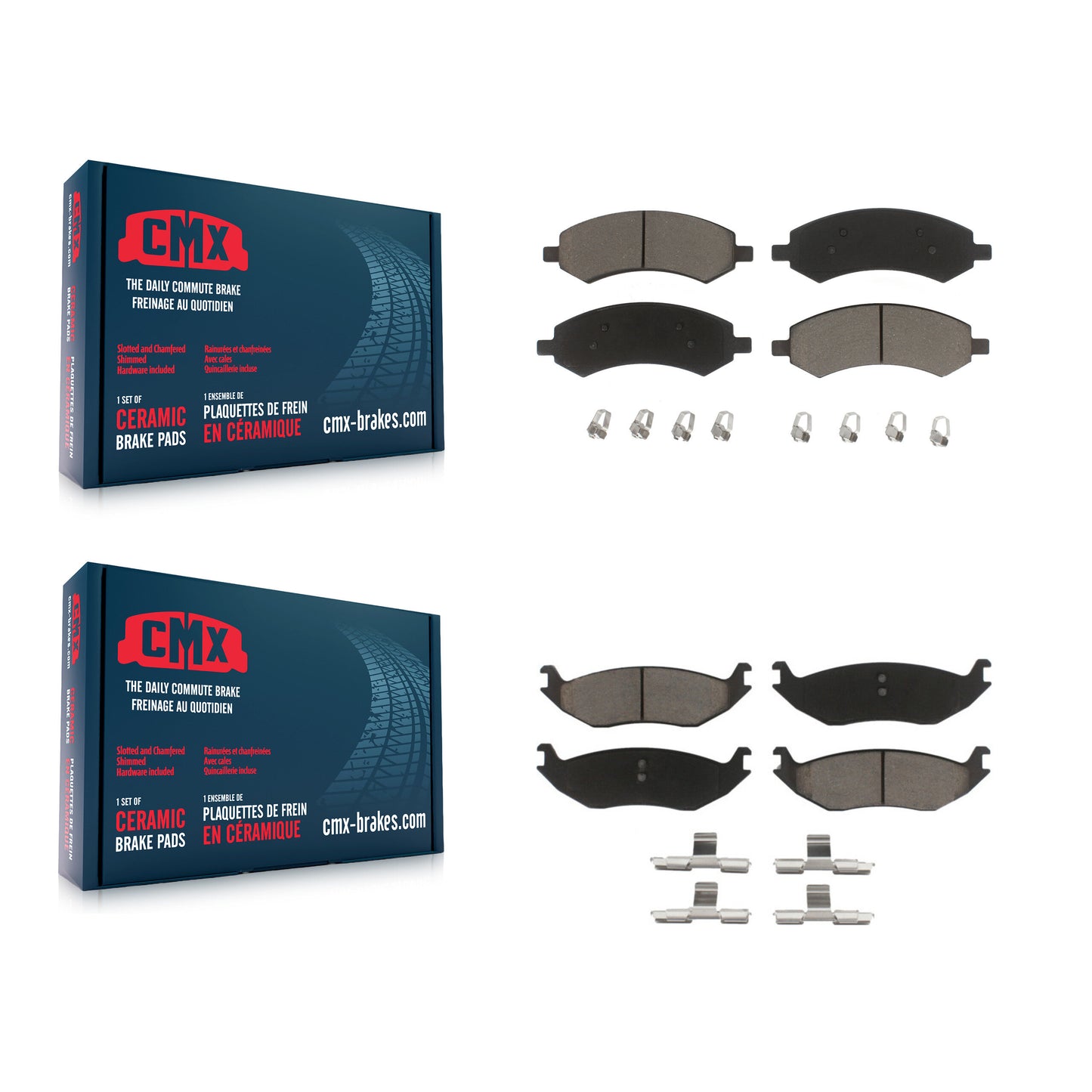 [Avant + Arrière] Kit de plaquette (céramique) de frein pour Ram 1500 Dodge Classic Durango Chrysler Aspen KCX-100041