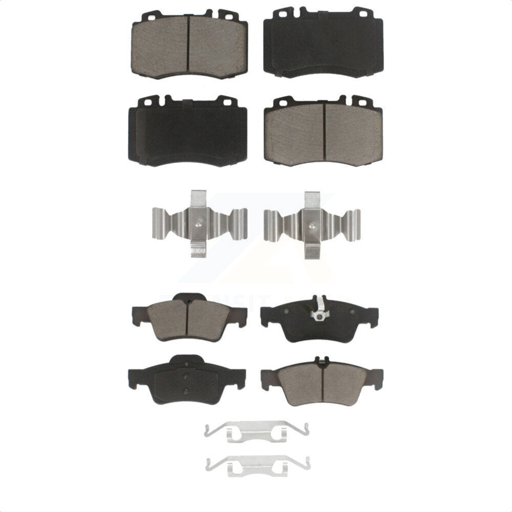 [Avant + Arrière] Kit de plaquette (céramique) de frein pour Mercedes-Benz E350 SL500 E500 SL550 CLS550 CLS500 S430 S500 E550 CL500 S350 CL600 KCX-100044 par CMX