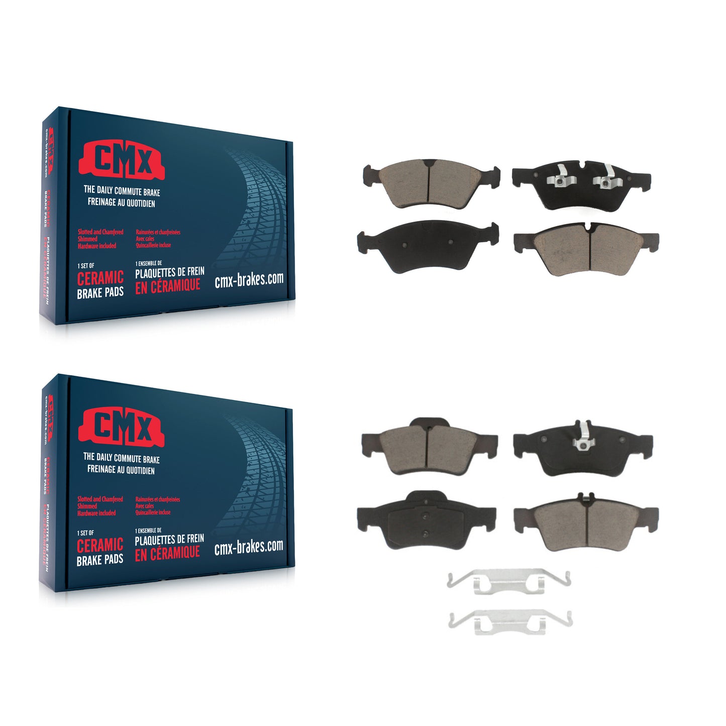 [Avant + Arrière] Kit de plaquette (céramique) de frein pour Mercedes-Benz E350 E550 E500 AWD KCX-100048