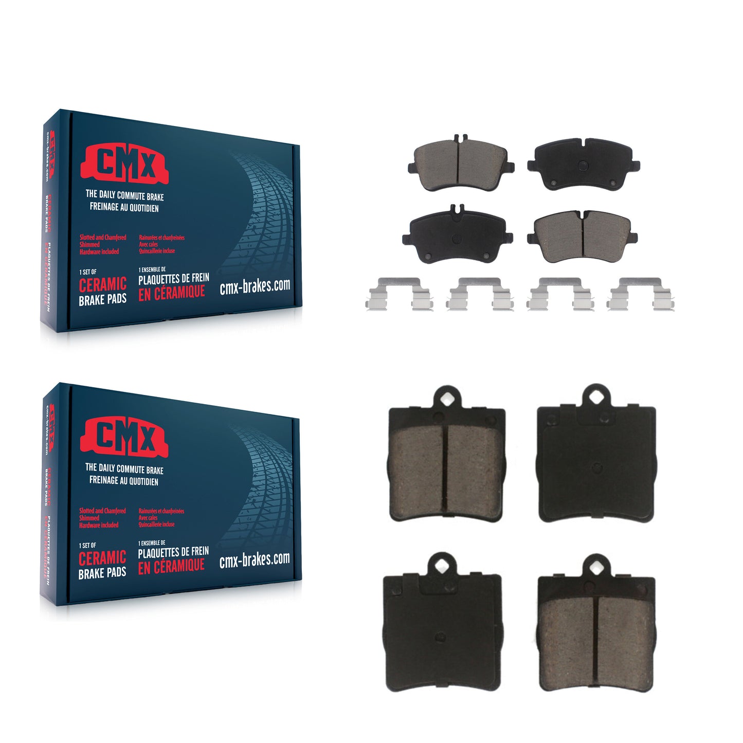 [Avant + Arrière] Kit de plaquette (céramique) de frein pour Mercedes-Benz C230 C240 SLK280 SLK300 KCX-100049