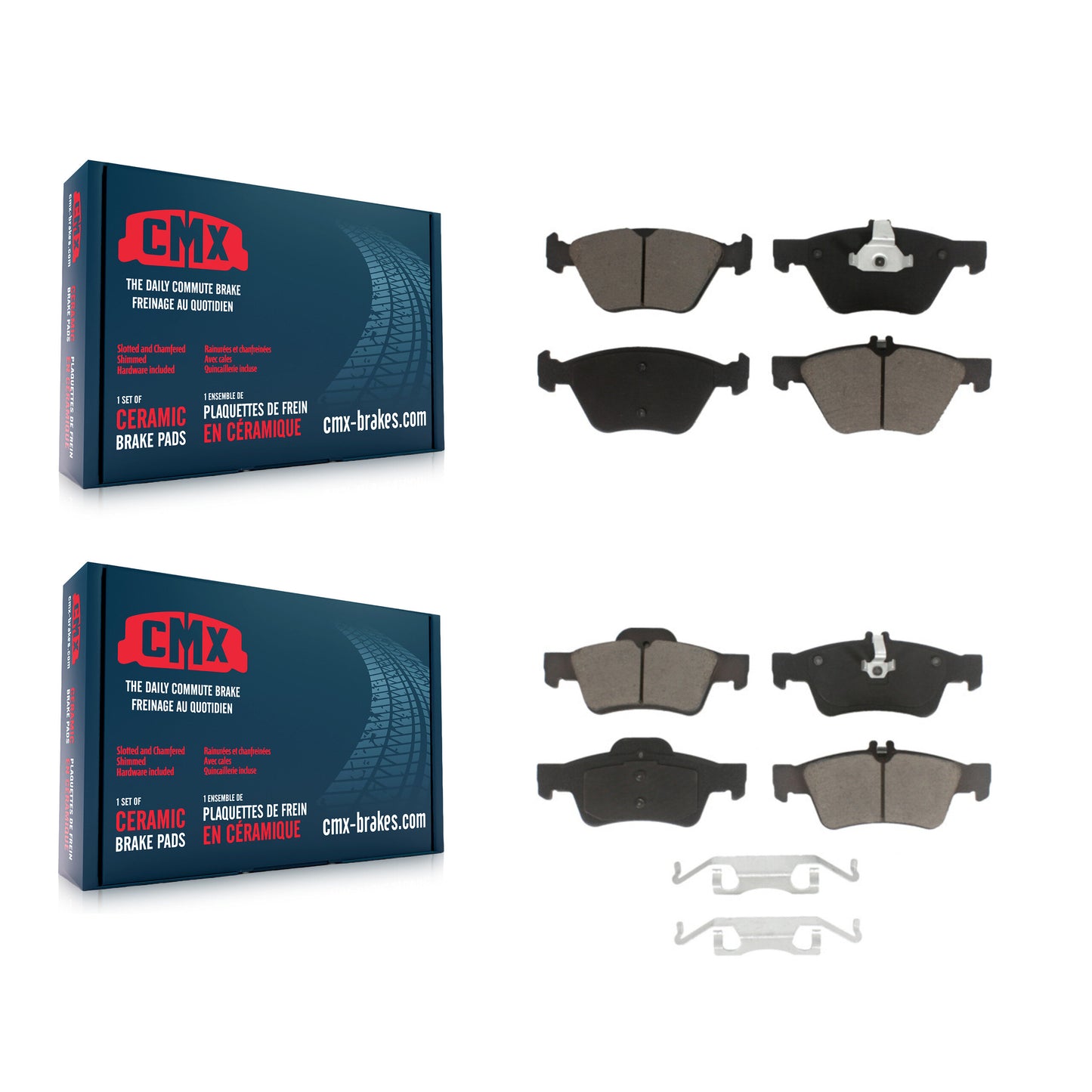 [Avant + Arrière] Kit de plaquette (céramique) de frein pour Mercedes-Benz E350 E320 E300 KCX-100050