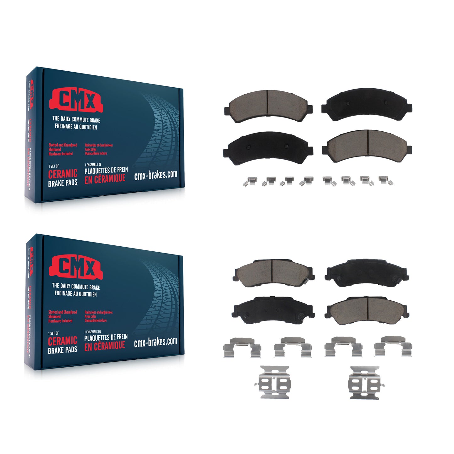 [Avant + Arrière] Kit de plaquette (céramique) de frein pour Chevrolet S10 Blazer GMC Sonoma Jimmy Oldsmobile Bravada Isuzu Hombre KCX-100058