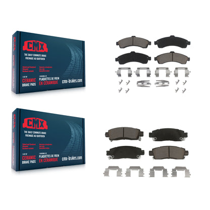 [Avant + Arrière] Kit de plaquette (céramique) de frein pour Chevrolet Trailblazer GMC Envoy EXT XL Buick Rainier Oldsmobile Bravada XUV SSR Isuzu Ascender Saab 9-7x KCX-100060