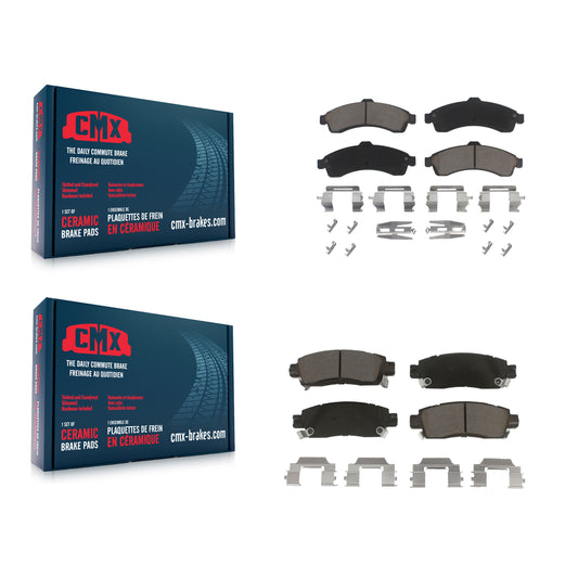 [Avant + Arrière] Kit de plaquette (céramique) de frein pour Chevrolet Trailblazer GMC Envoy EXT XL Buick Rainier Oldsmobile Bravada XUV SSR Isuzu Ascender Saab 9-7x KCX-100060