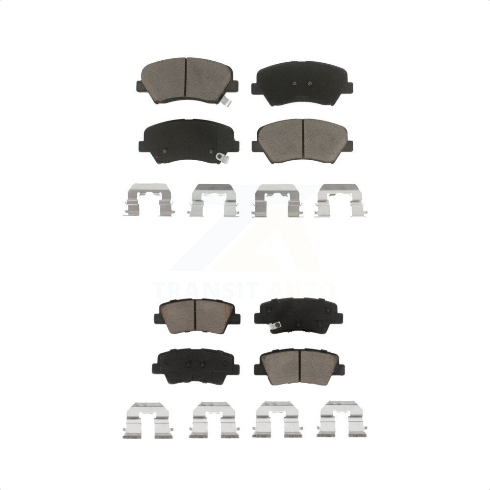 [Avant + Arrière] Kit de plaquette (céramique) de frein pour Hyundai Elantra Kia Accent Forte Rio Veloster GT Forte5 Coupe Koup KCX-100062 par CMX