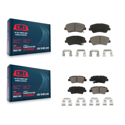 [Avant + Arrière] Kit de plaquette (céramique) de frein pour Hyundai Elantra Kia Accent Forte Rio Veloster GT Forte5 Coupe Koup KCX-100062