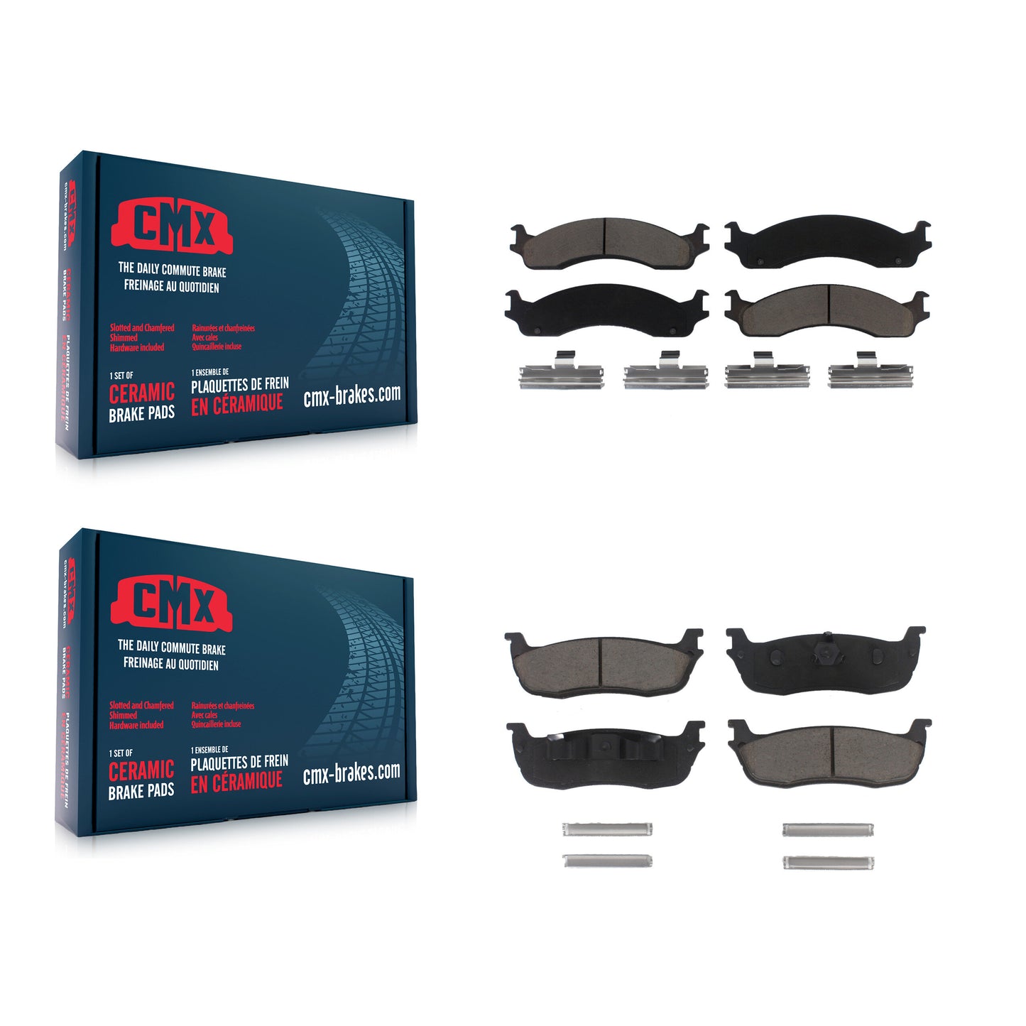 [Avant + Arrière] Kit de plaquette (céramique) de frein pour Ford F-250 HD KCX-100082