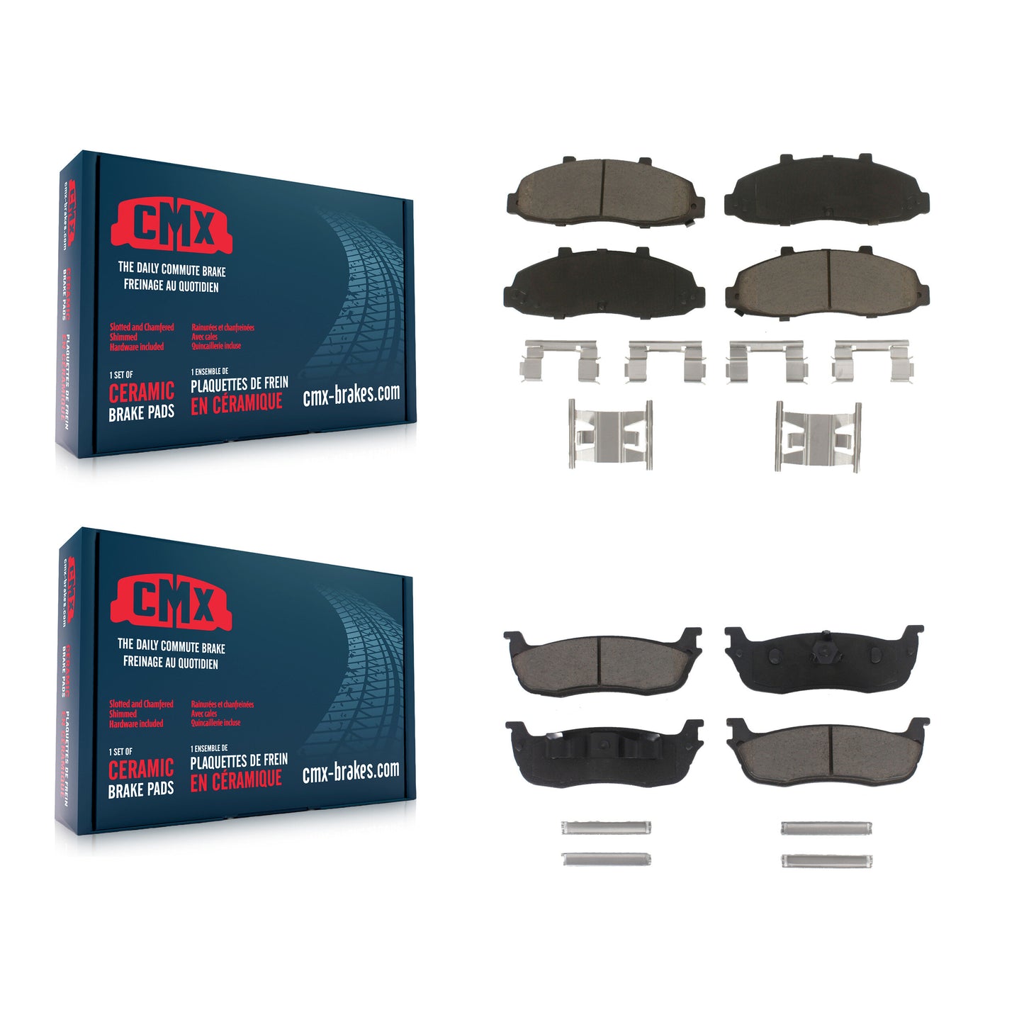 [Avant + Arrière] Kit de plaquette (céramique) de frein pour Ford F-150 Heritage Lincoln Blackwood KCX-100083