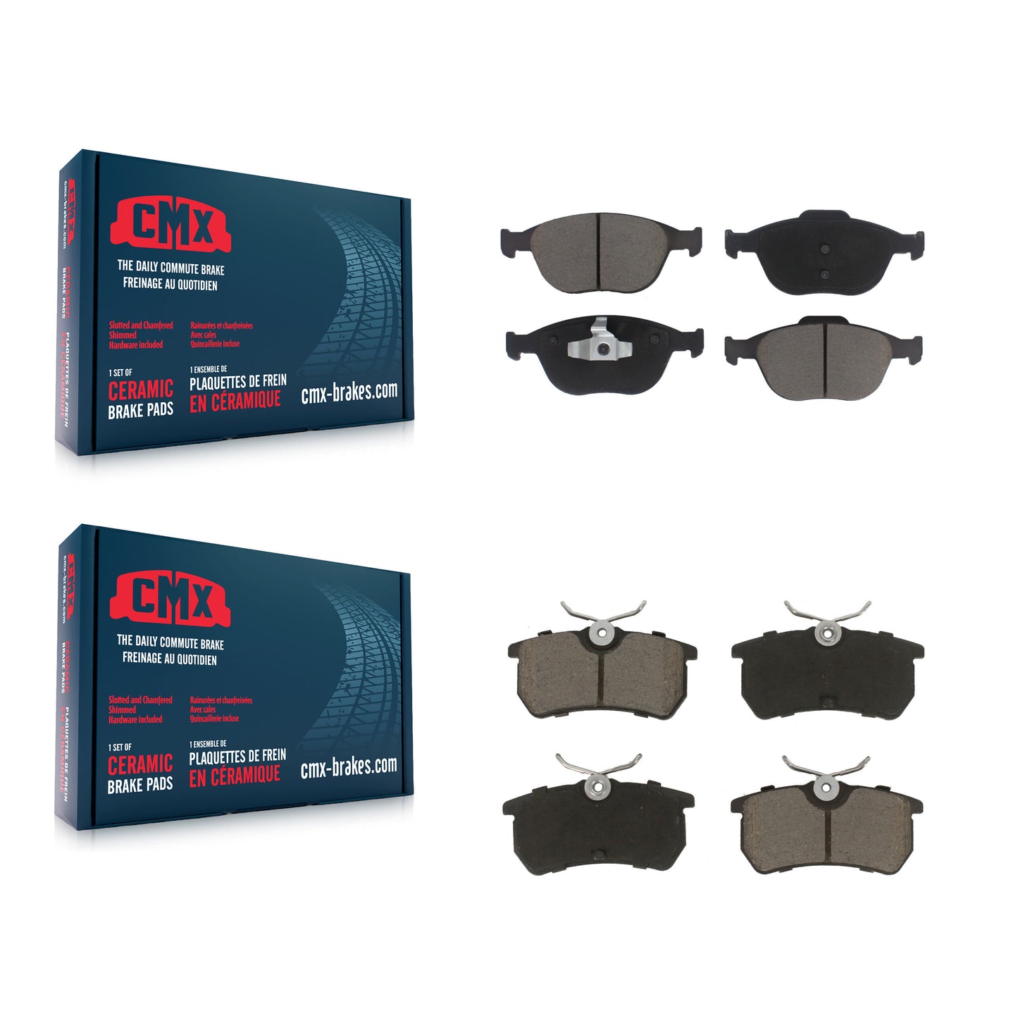 [Avant + Arrière] Kit de plaquette (céramique) de frein pour Ford Focus SVT KCX-100092