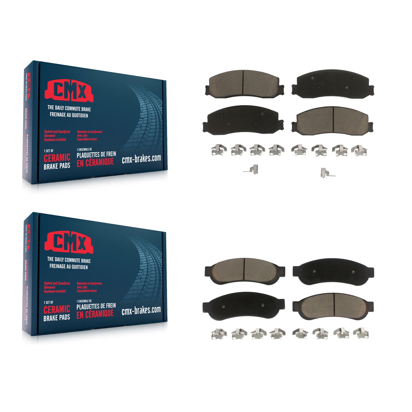 [Avant + Arrière] Kit de plaquette (céramique) de frein pour Ford F-250 Super Duty F-350 F-450 KCX-100098