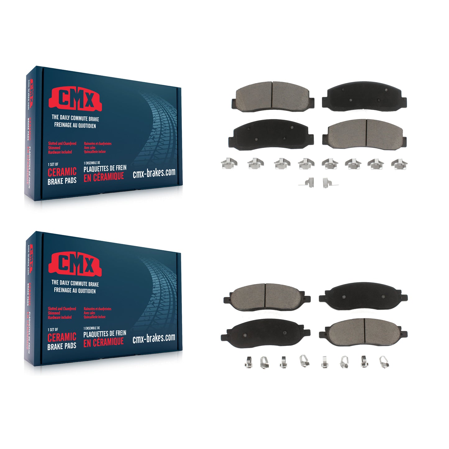 [Avant + Arrière] Kit de plaquette (céramique) de frein pour 2005-2007 Ford F-250 Super Duty F-350 KCX-100099