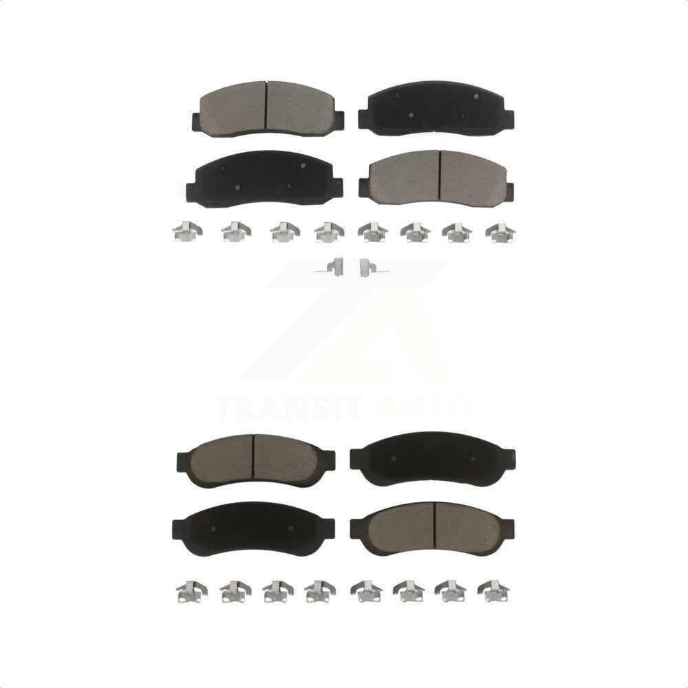 [Avant + Arrière] Kit de plaquette (céramique) de frein pour 2005-2007 Ford F-350 Super Duty avec Dual Wheels KCX-100100 par CMX