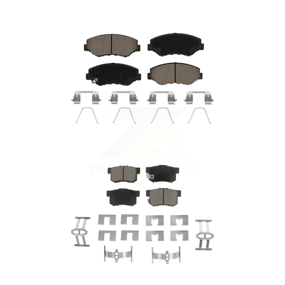 [Avant + Arrière] Kit de plaquette (céramique) de frein pour Honda Accord Civic CR-V Element Acura ILX KCX-100105 par CMX