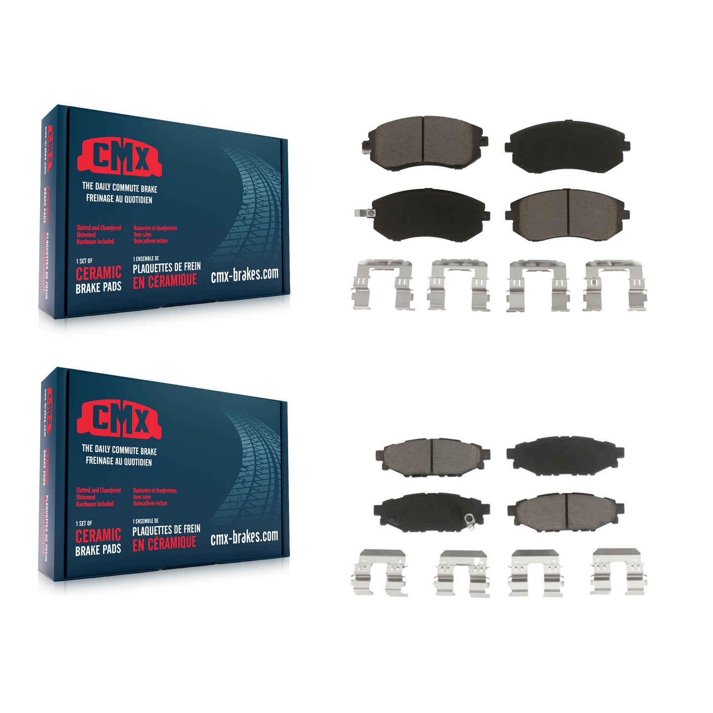 [Avant + Arrière] Kit de plaquette (céramique) de frein pour Subaru Outback Legacy Forester Impreza WRX KCX-100106