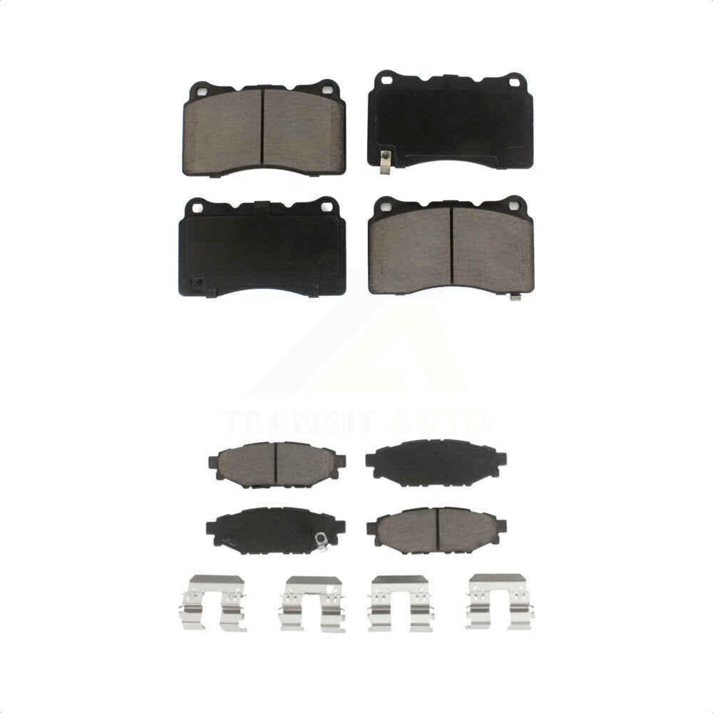 [Avant + Arrière] Kit de plaquette (céramique) de frein pour 2014 Subaru WRX avec 15" Factory Wheels KCX-100108 par CMX