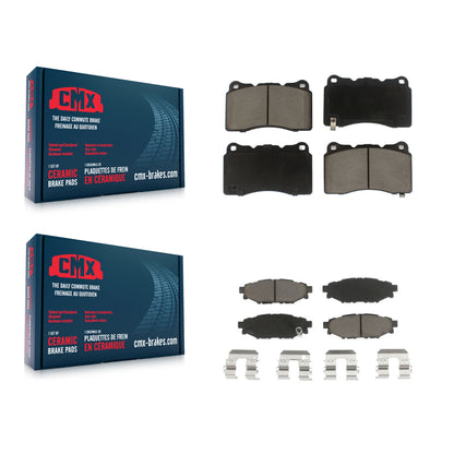 [Avant + Arrière] Kit de plaquette (céramique) de frein pour 2014 Subaru WRX avec 15" Factory Wheels KCX-100108