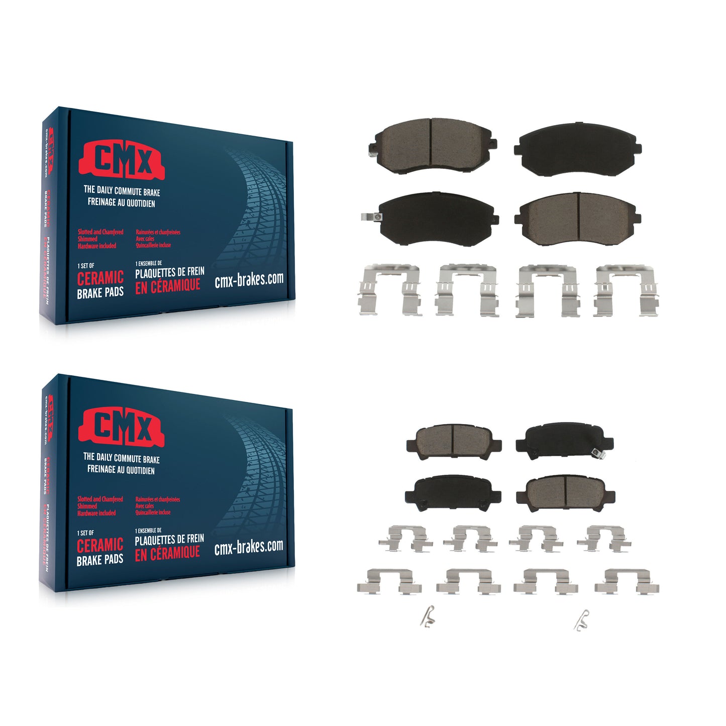 [Avant + Arrière] Kit de plaquette (céramique) de frein pour Subaru Outback Impreza Forester Legacy Baja KCX-100110