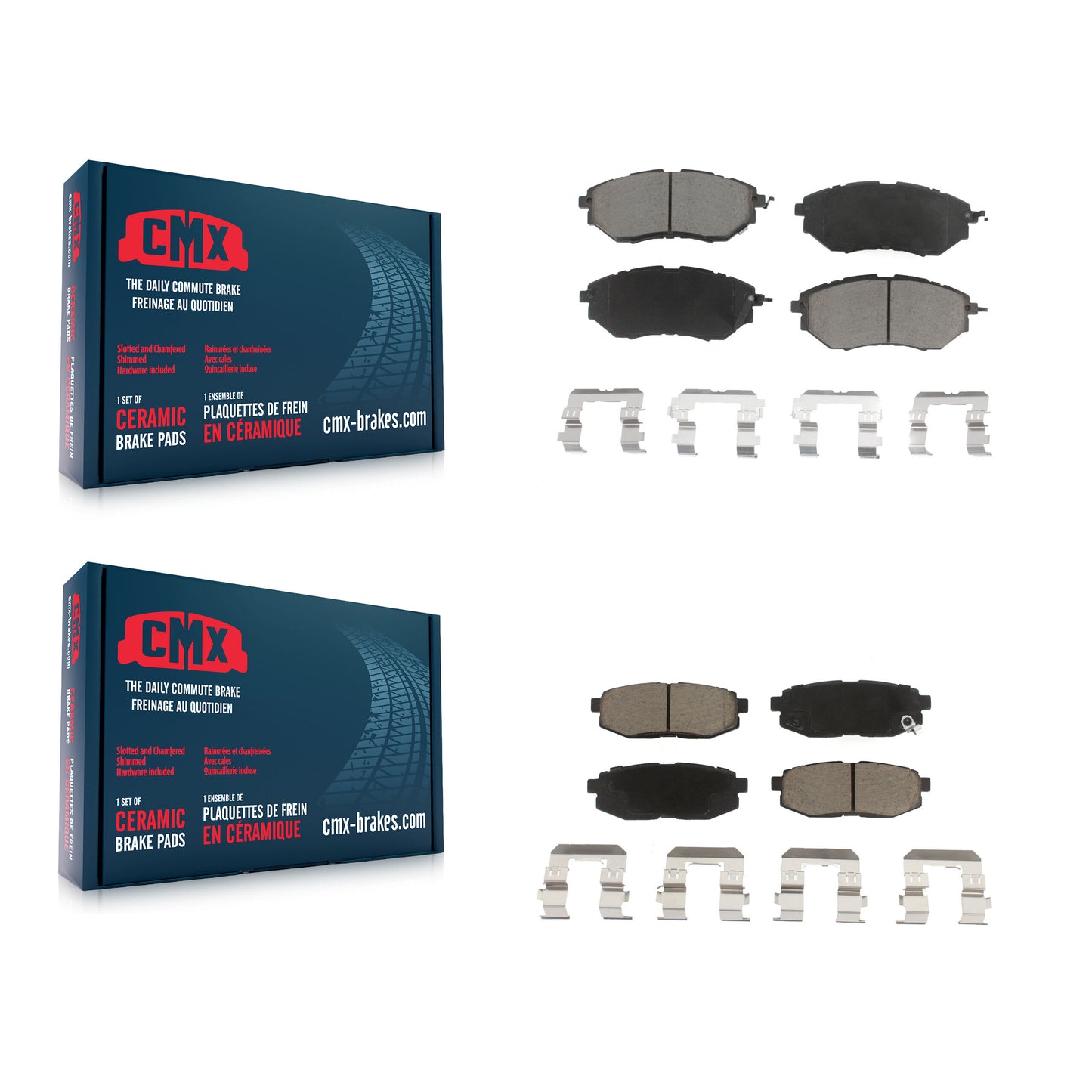 [Avant + Arrière] Kit de plaquette (céramique) de frein pour Subaru Forester Outback Legacy Tribeca B9 KCX-100111