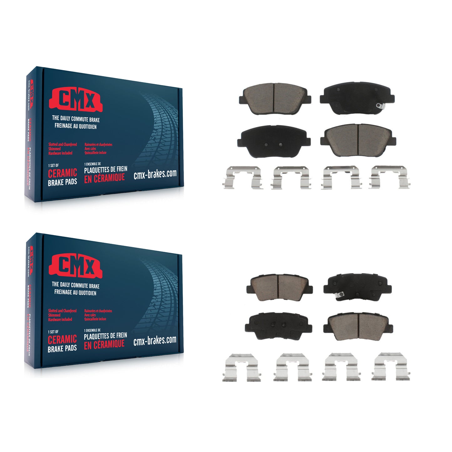 [Avant + Arrière] Kit de plaquette (céramique) de frein pour Kia Optima avec Electric Parking KCX-100120