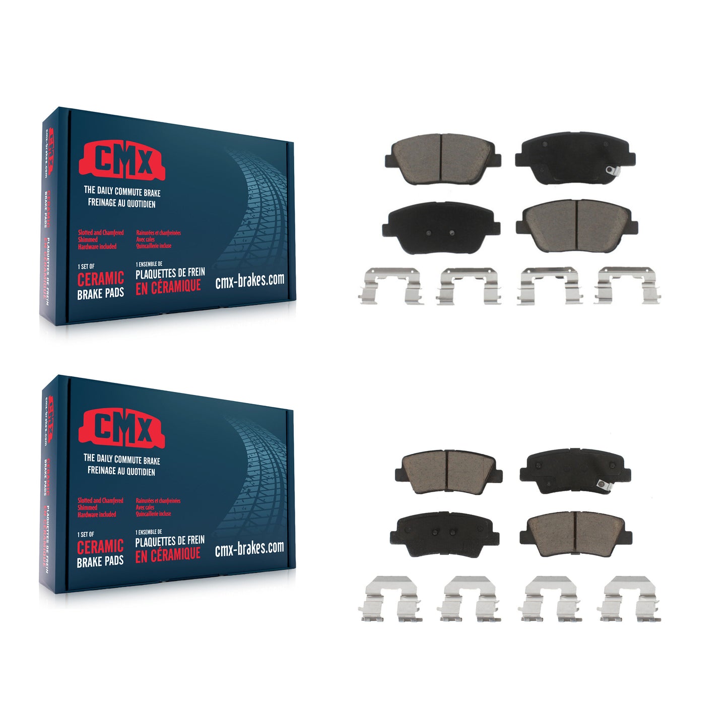 [Avant + Arrière] Kit de plaquette (céramique) de frein pour Hyundai Sonata Kia Optima KCX-100121