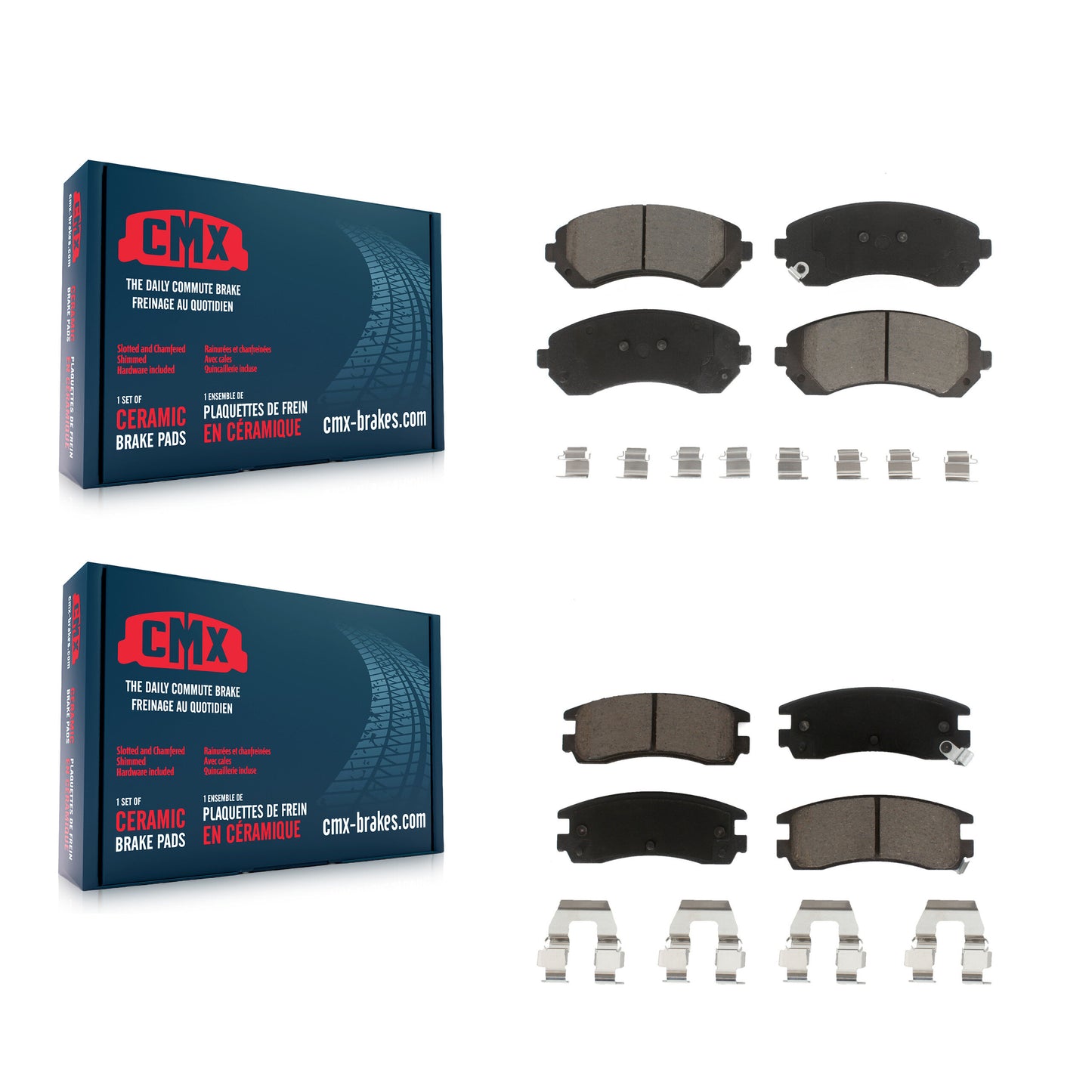 [Avant + Arrière] Kit de plaquette (céramique) de frein pour Buick Rendezvous Chevrolet Venture Pontiac Montana Aztek Oldsmobile Silhouette KCX-100123