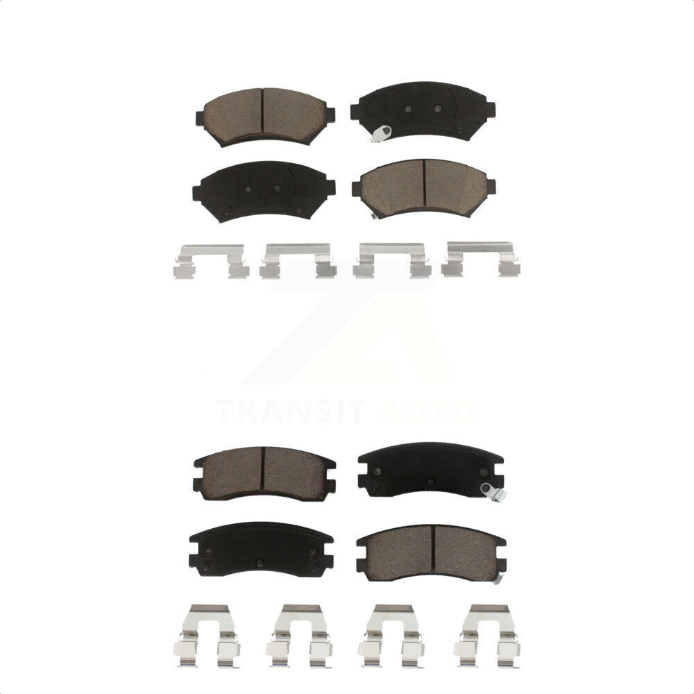 [Avant + Arrière] Kit de plaquette (céramique) de frein pour Buick Chevrolet Impala LeSabre Century Pontiac Cadillac DeVille Grand Prix Venture Monte Carlo Park Avenue Regal Bonneville Oldsmobile Montana Intrigue KCX-100124 par CMX
