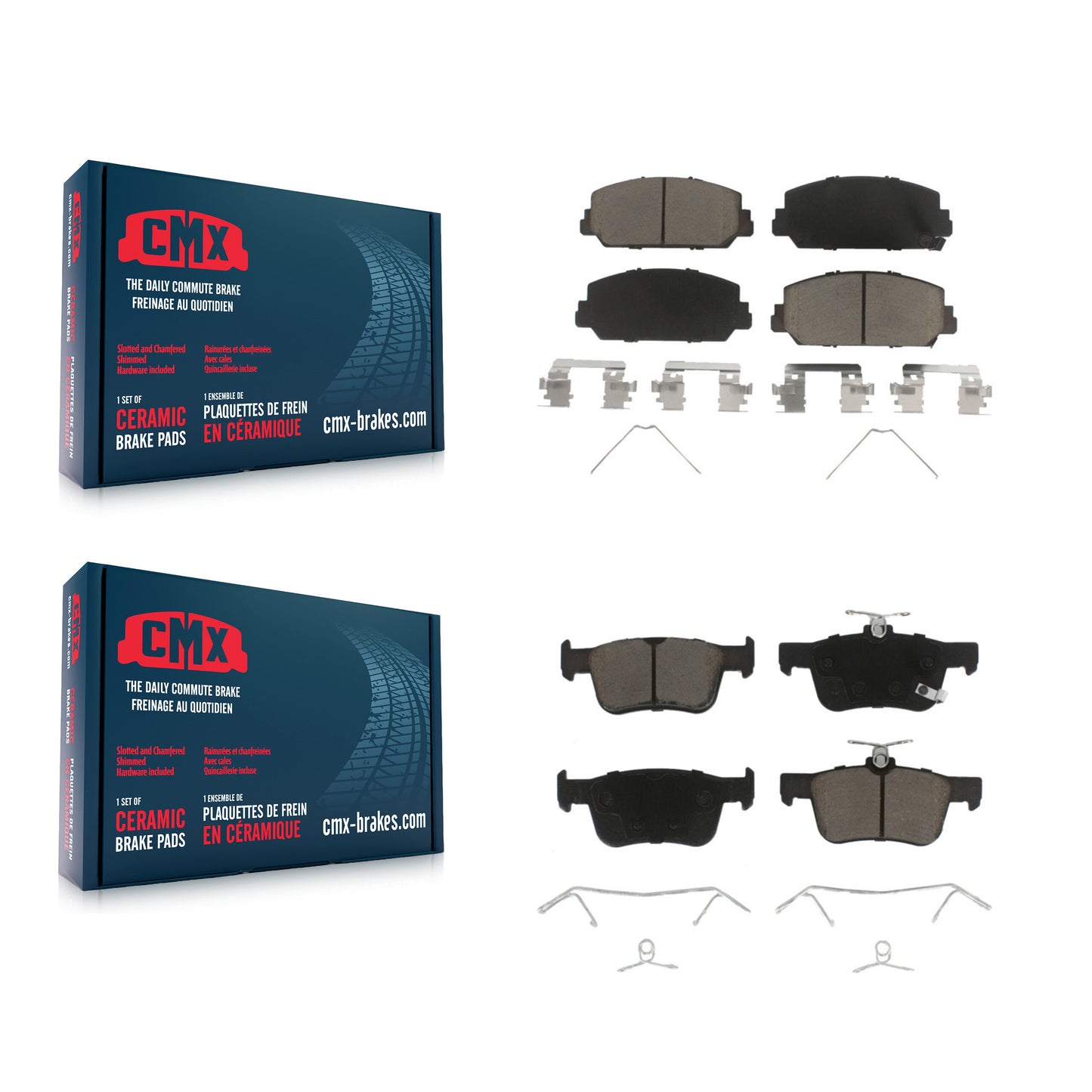 [Avant + Arrière] Kit de plaquette (céramique) de frein pour Honda Civic KCX-100128