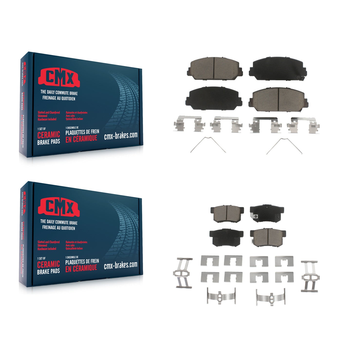 [Avant + Arrière] Kit de plaquette (céramique) de frein pour 2016-2022 Acura ILX KCX-100134
