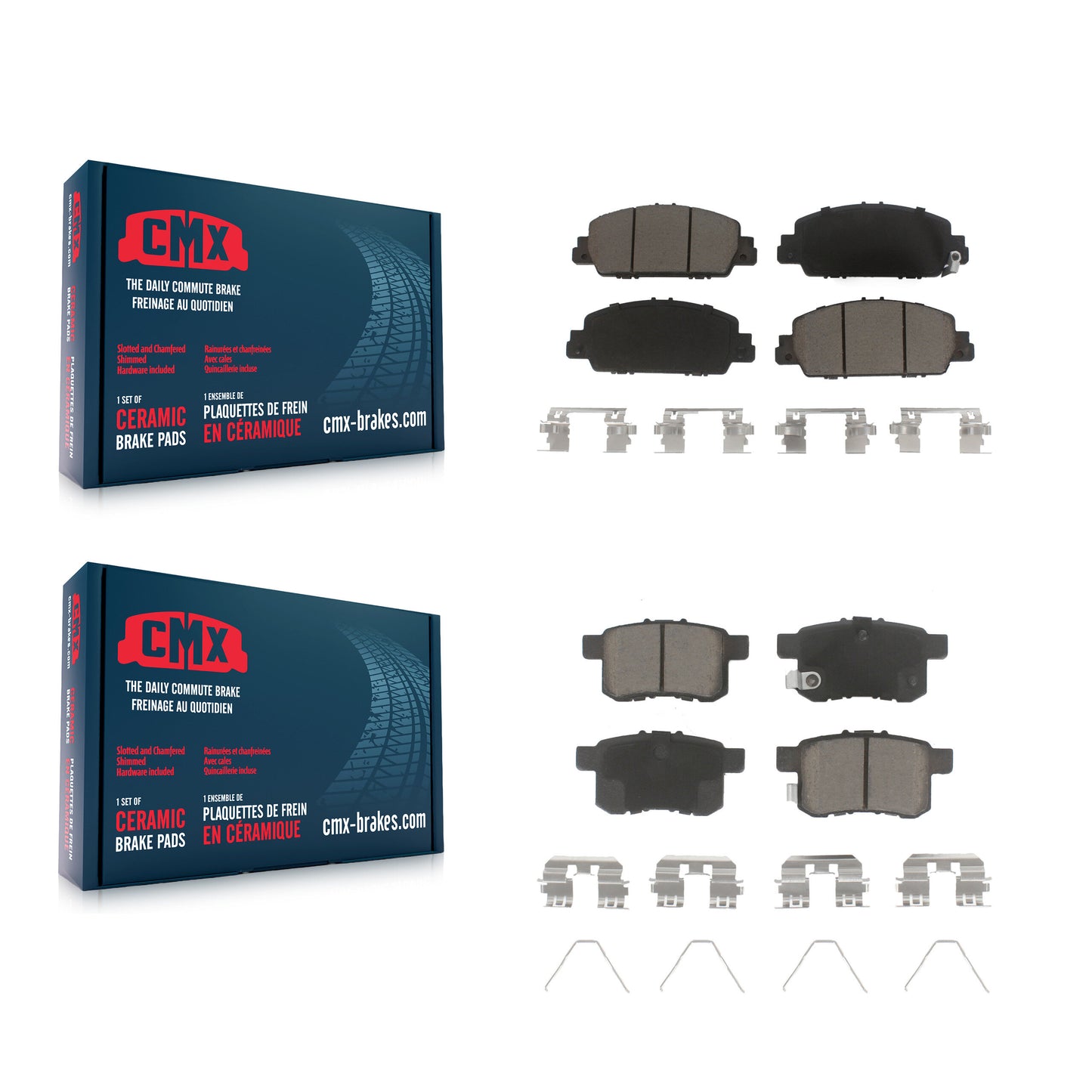 [Avant + Arrière] Kit de plaquette (céramique) de frein pour Honda Accord KCX-100136