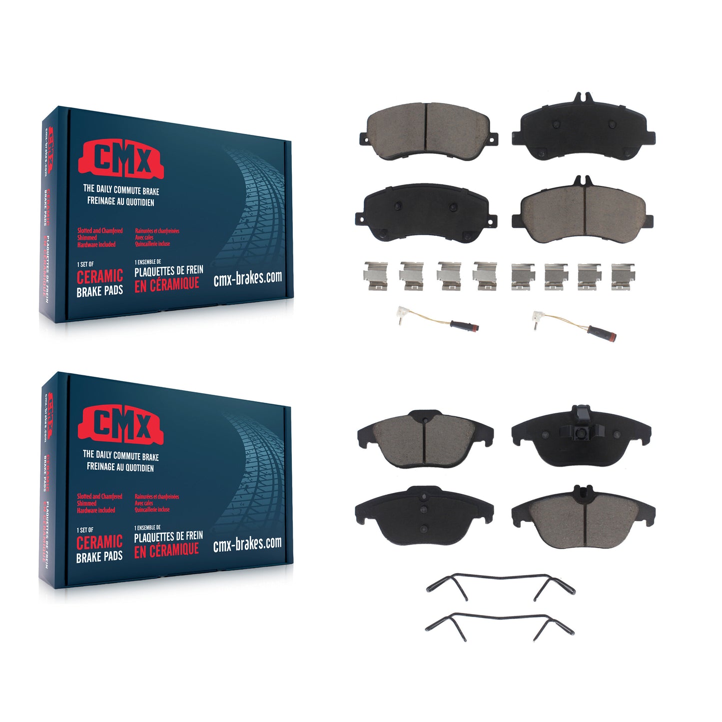 [Avant + Arrière] Kit de plaquette (céramique) de frein pour Mercedes-Benz GLK350 GLK250 KCX-100139