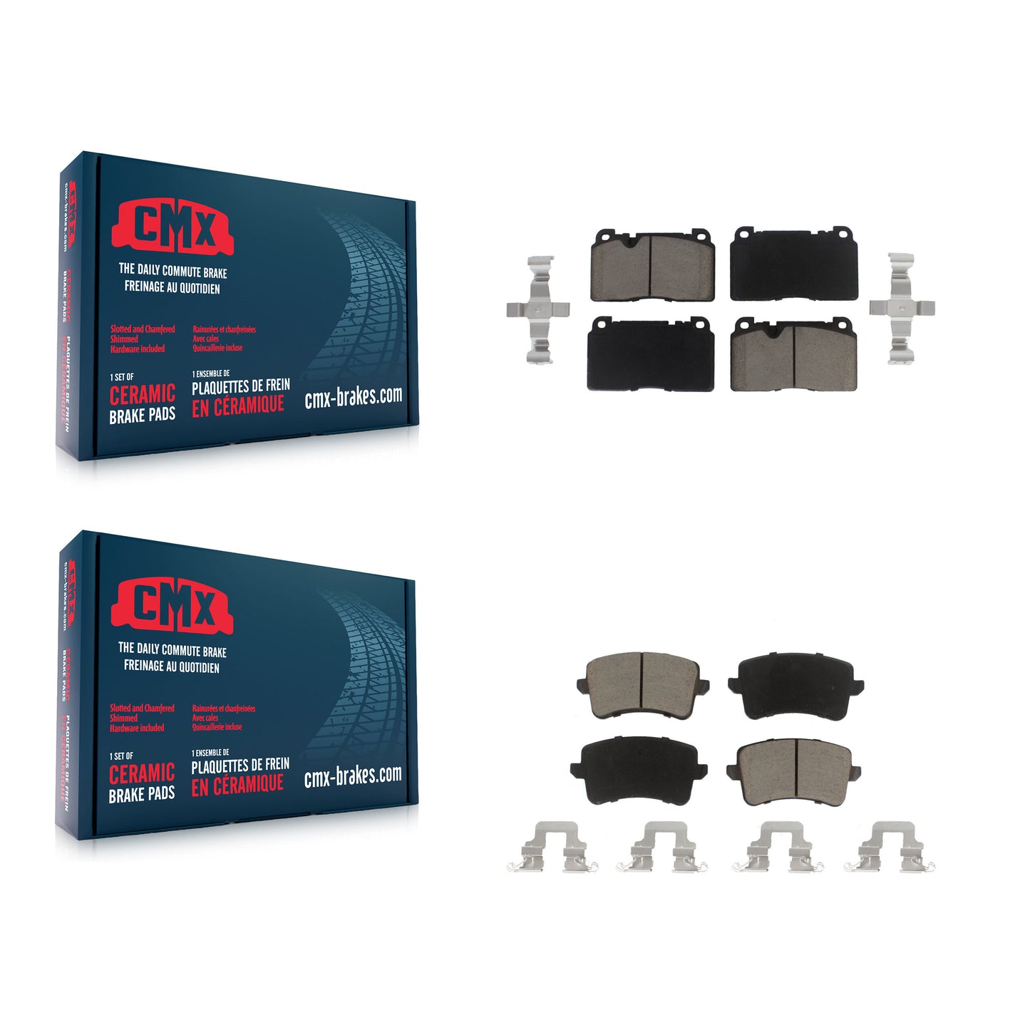 [Avant + Arrière] Kit de plaquette (céramique) de frein pour Audi Q5 KCX-100142