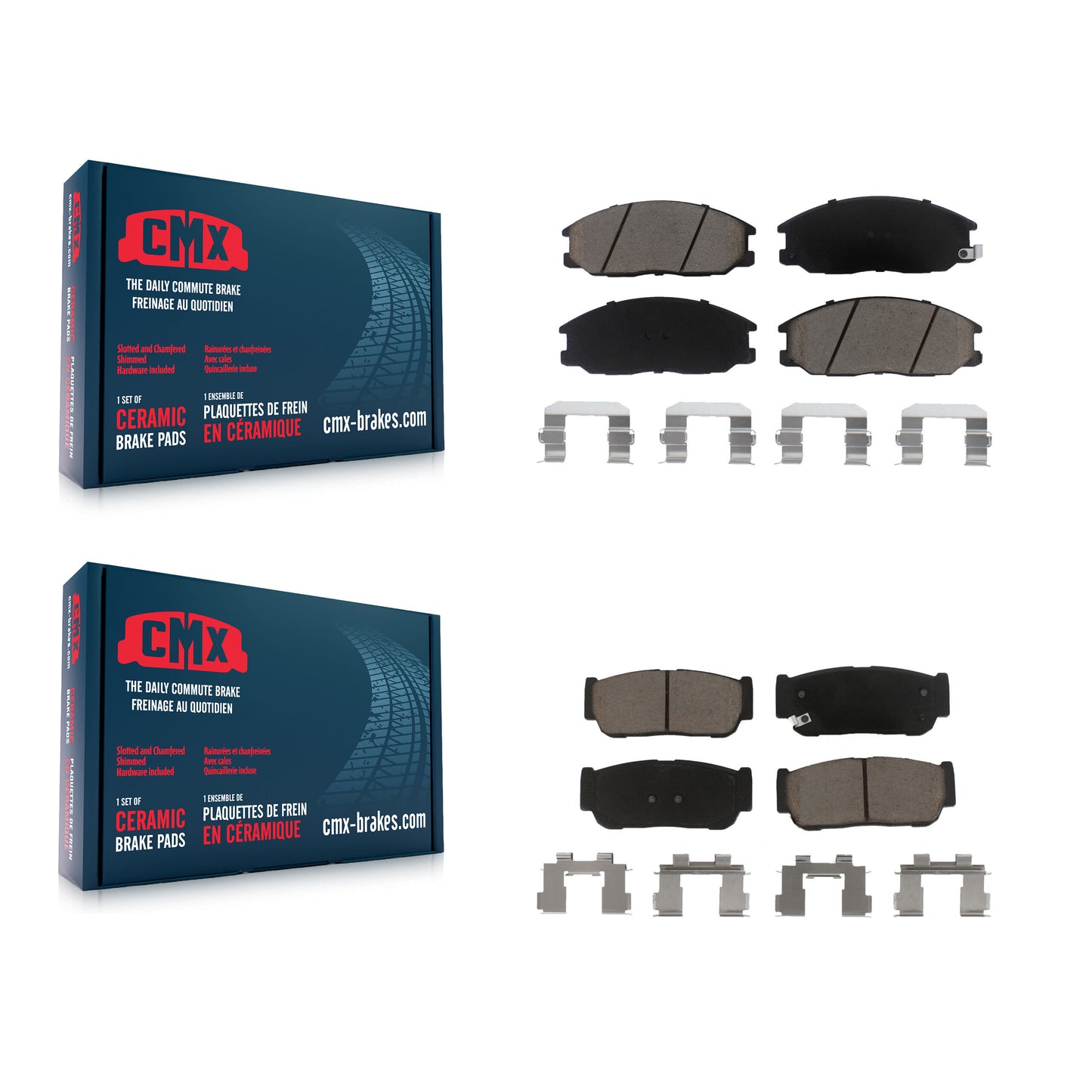 [Avant + Arrière] Kit de plaquette (céramique) de frein pour 2003-2009 Kia Sorento KCX-100145