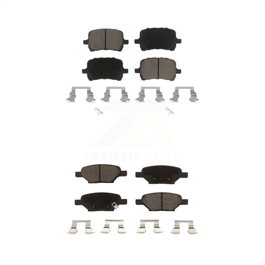 [Avant + Arrière] Kit de plaquette (céramique) de frein pour Chevrolet Malibu Pontiac G6 Cobalt Saturn Aura HHR G5 KCX-100149 par CMX