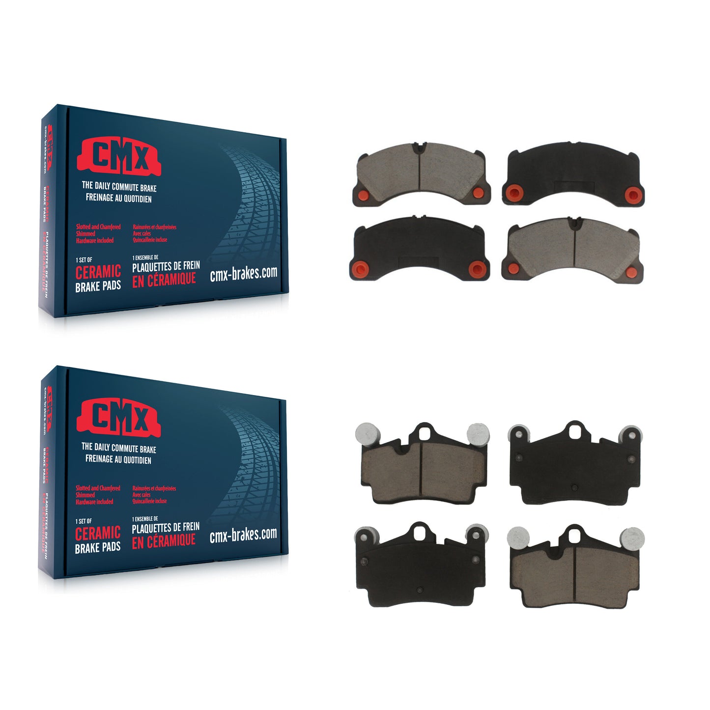 [Avant + Arrière] Kit de plaquette (céramique) de frein pour Porsche Cayenne KCX-100154