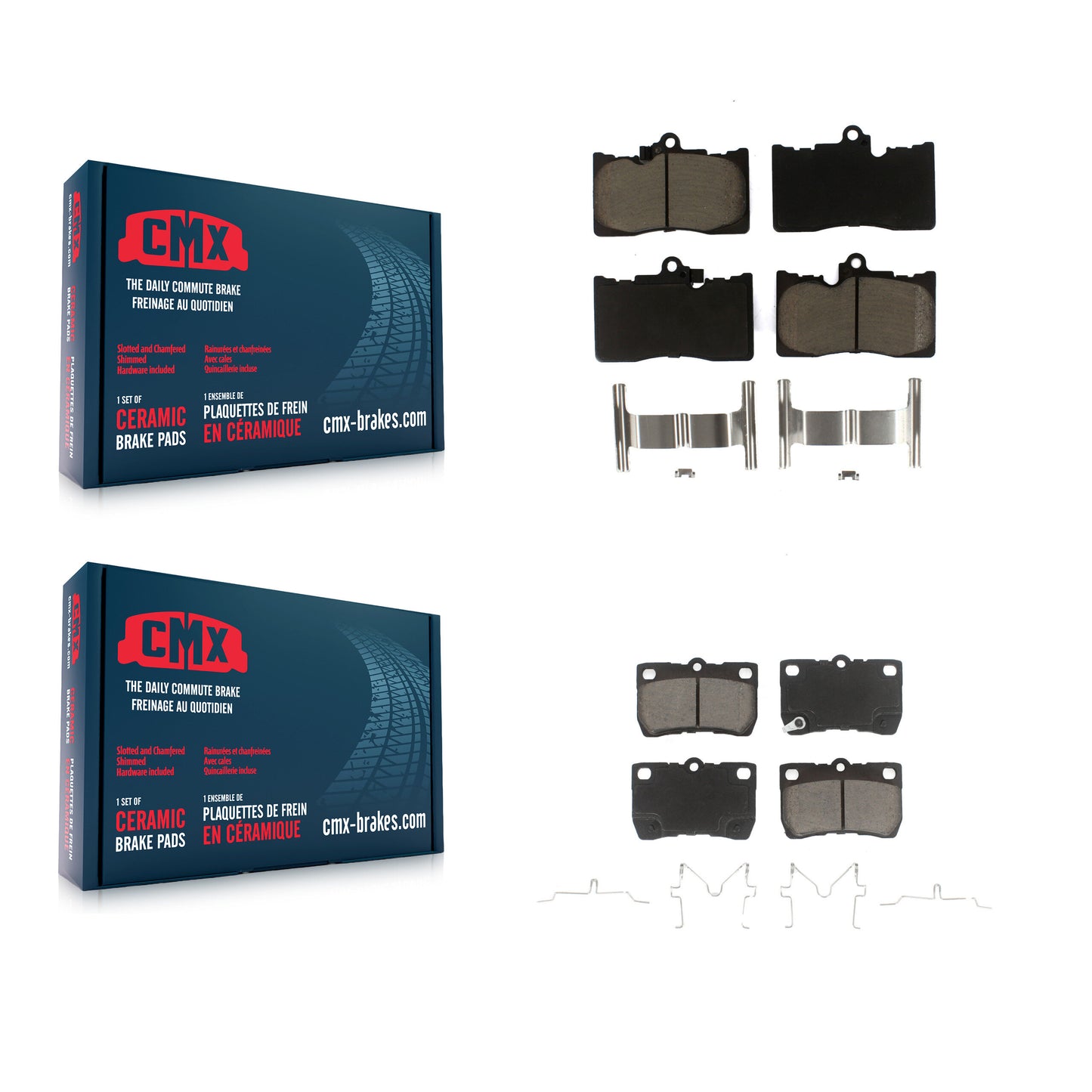 [Avant + Arrière] Kit de plaquette (céramique) de frein pour Lexus GS350 IS350 GS430 GS450h GS460 KCX-100162