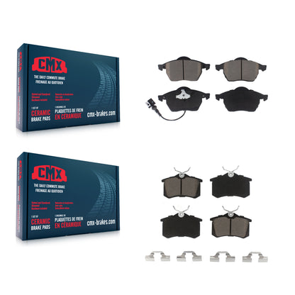 [Avant + Arrière] Kit de plaquette (céramique) de frein pour Volkswagen Jetta Beetle Golf Audi TT Quattro A6 KCX-100163