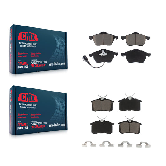[Avant + Arrière] Kit de plaquette (céramique) de frein pour Volkswagen Jetta Beetle Golf Audi TT Quattro A6 KCX-100163