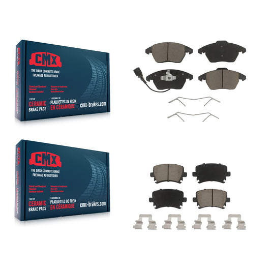 [Avant + Arrière] Kit de plaquette (céramique) de frein pour Volkswagen Jetta CC Passat GTI Audi Rabbit Eos A3 TT Quattro Golf R8 KCX-100167