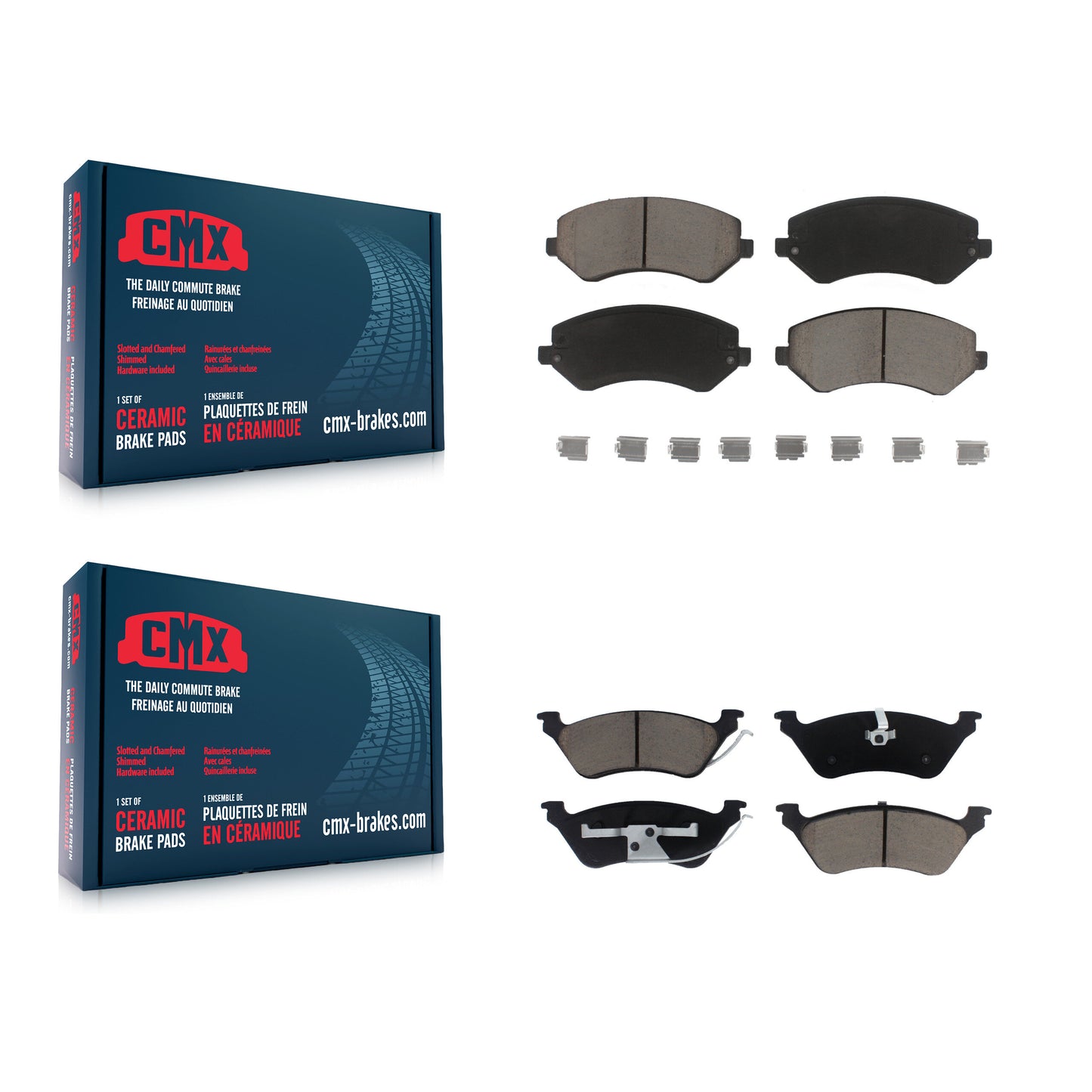 [Avant + Arrière] Kit de plaquette (céramique) de frein pour Dodge Grand Caravan Chrysler Town & Country Voyager KCX-100181