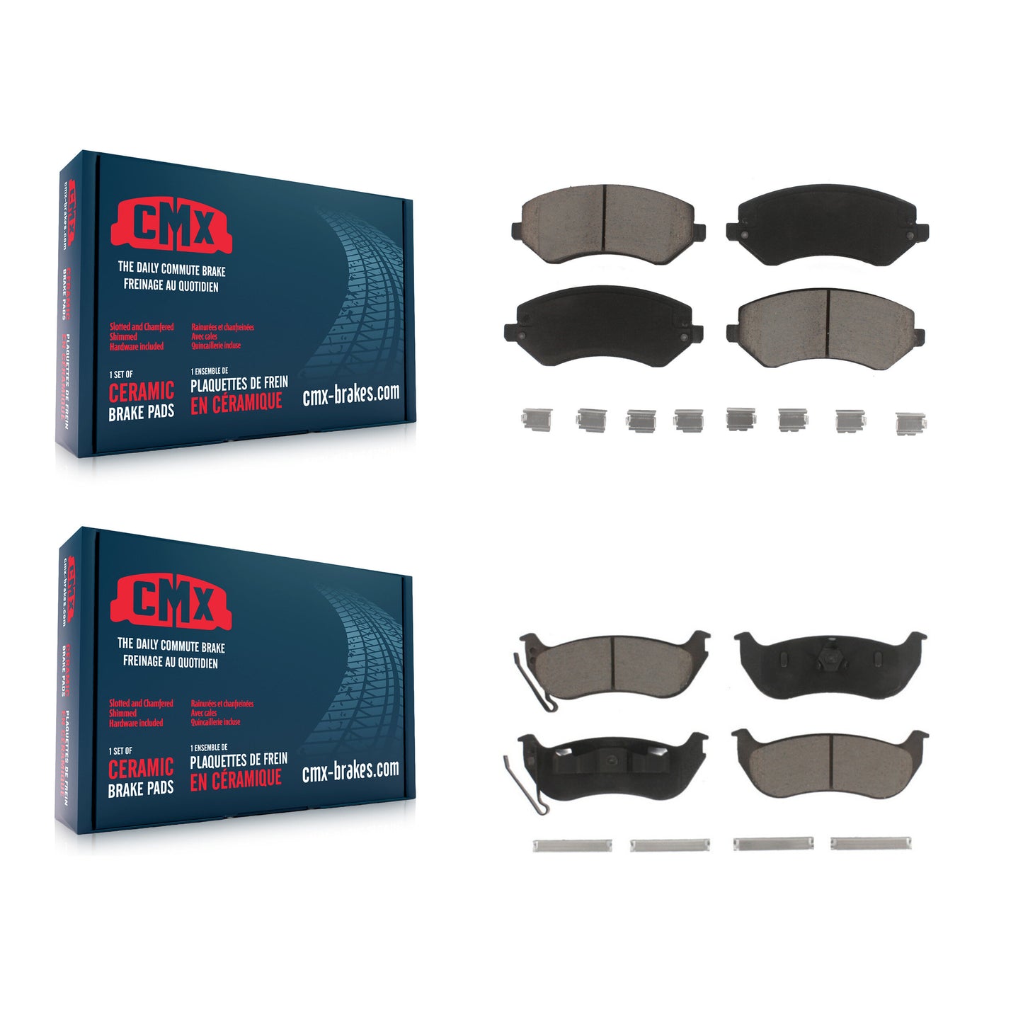 [Avant + Arrière] Kit de plaquette (céramique) de frein pour 2003-2007 Jeep Liberty KCX-100183