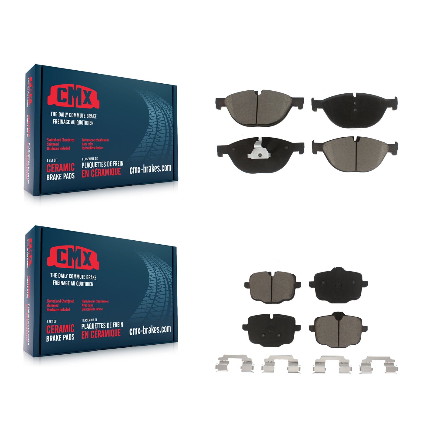 [Avant + Arrière] Kit de plaquette (céramique) de frein pour BMW 550i xDrive 650i Gran Coupe KCX-100185